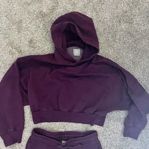 TNA ARITZIA PURPLE SWEATSUIT - Hoodie Large - Bottoms- Medium